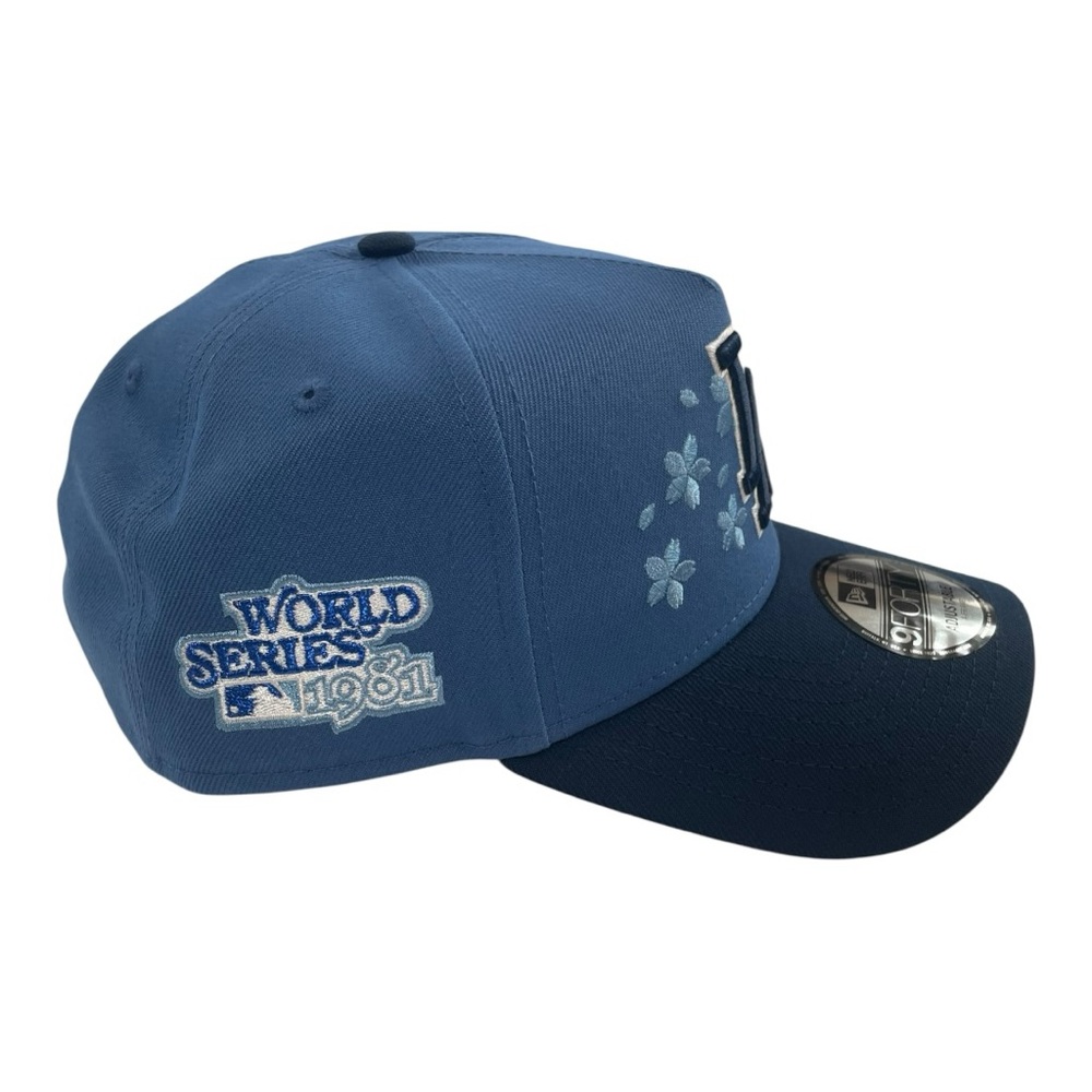 New Era LA Dodgers Exclusive 9FORTY A-Frame Snapback Hat Cap Blue One Size NWT - Picture 2 of 5